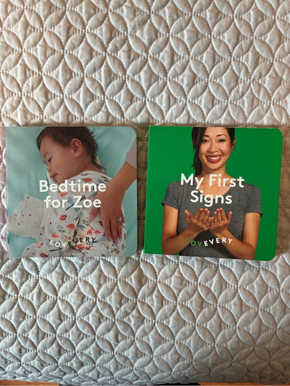 Lovevery 2 Books My First Signs and Bedtime for Zoe